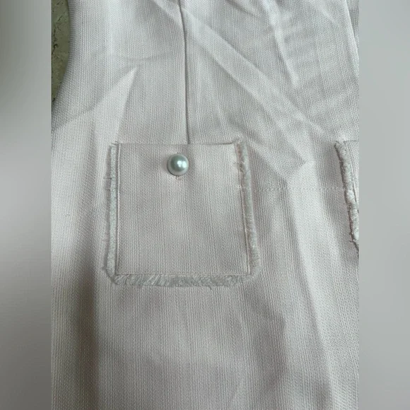 Karl Lagerfeld Pink Sleeveless Tonal Tweed Pocket Sheath Dress Size 6 - Picture 5 of 9